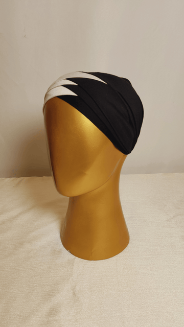 Two Tone Criss Cross Cap - White
